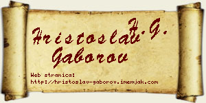 Hristoslav Gaborov vizit kartica